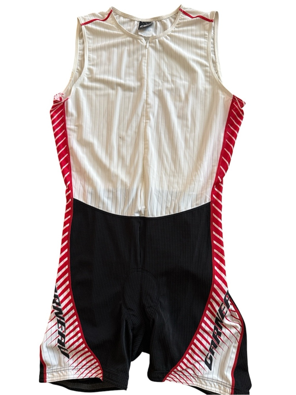 LOUIS GARNEAU MEN ATHLETIC TRIATHLON IRONMAN RACESUIT TRAIN KIT BLACK WHITE LG